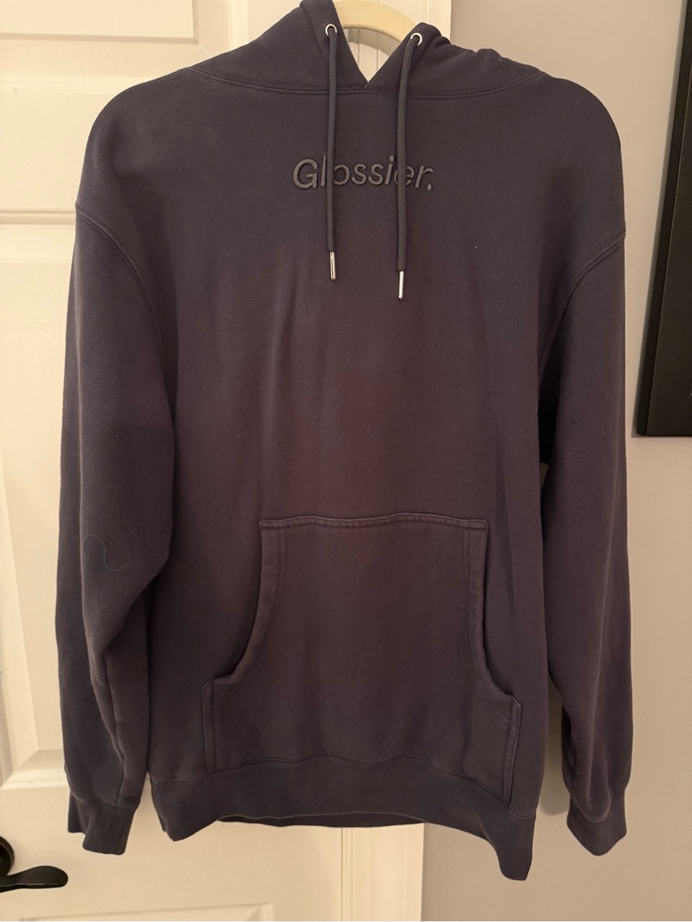 Glossier Men's Dark Navy Hooded Sweatshirt